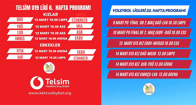 Voleybolda yoğun hafta